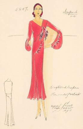 Bright Red Crepe Dress.