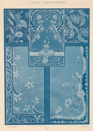 Item nr. 156854 This plate: 13. Blue and white embroidery. Dessins et Broderies Pour Costum et...