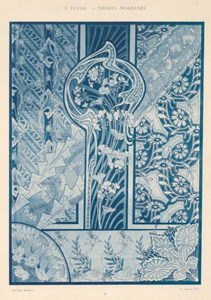 Item nr. 156857 This plate: 9. Blue and white embroidery. Dessins et Broderies Pour Costum et...