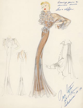 Pl. 298, Lace and Chiffon Evening Dress.
