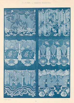 Item nr. 156866 This plate: 16. Blue and white embroidery. Dessins et Broderies Pour Costum et...