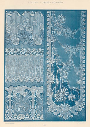 Item nr. 156867 This plate: 17. Blue and white embroidery. Dessins et Broderies Pour Costum et...