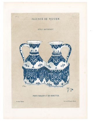 Item nr. 157025 Porte-Huillier et ses Burettes. Histoire des Faiences de Rouen. Andre Pottier