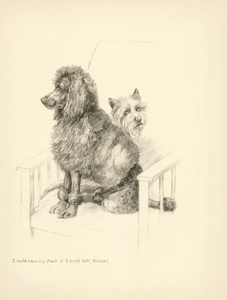 Item nr. 157278 Poodle and Terrier. Reverse: Dog fetching the mail. Just Dogs: Sketches in Pen &...