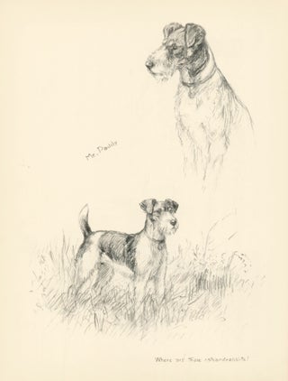 Item nr. 157329 Two Dogs. Reverse: Terrier. Just Dogs: Sketches in Pen & Pencil. Kathleen Frances...