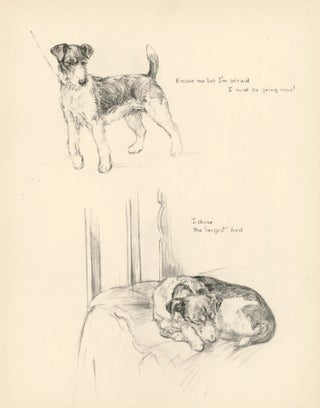 Two Dogs. Reverse: Terrier. Just Dogs: Sketches in Pen & Pencil.