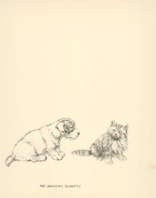 Coonhound. Reverse: Cat and dog. Just Dogs: Sketches in Pen & Pencil.