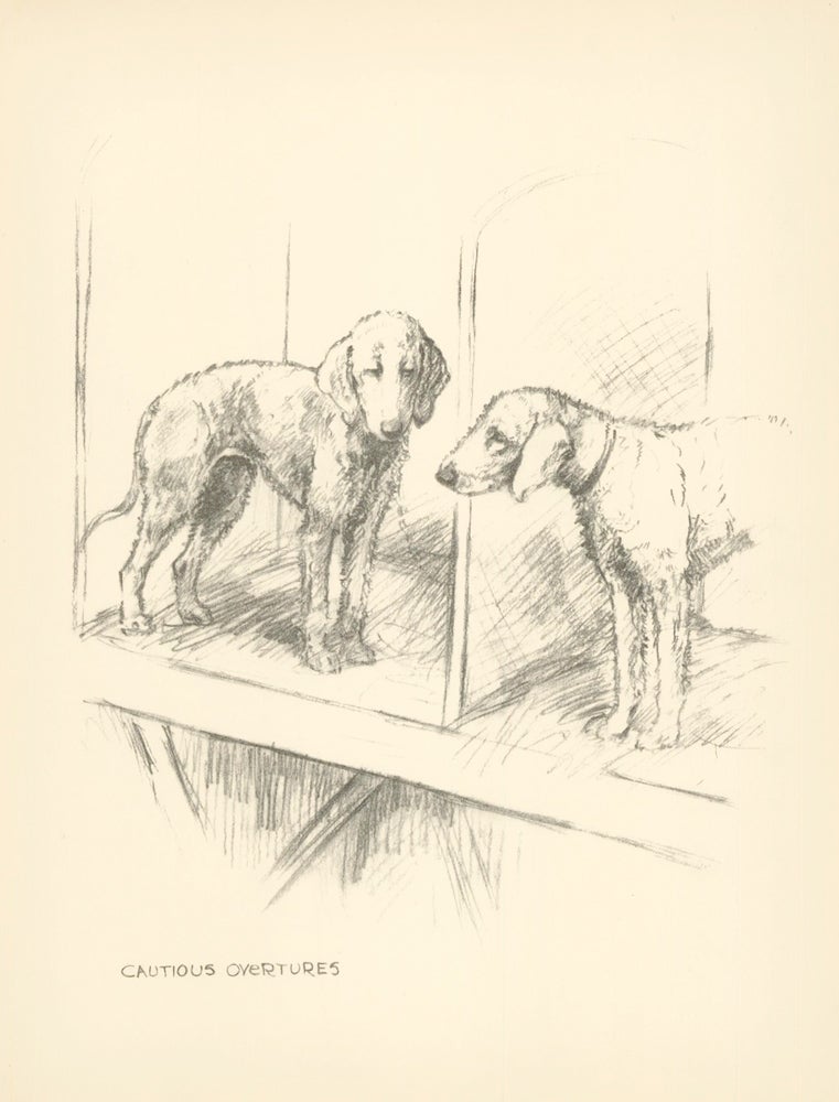 Item nr. 157338 Two Dogs. Reverse: A poor thing but mine own. Just Dogs: Sketches in Pen & Pencil. Kathleen Frances Barker.