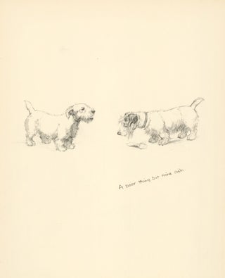 Two Dogs. Reverse: A poor thing but mine own. Just Dogs: Sketches in Pen & Pencil.
