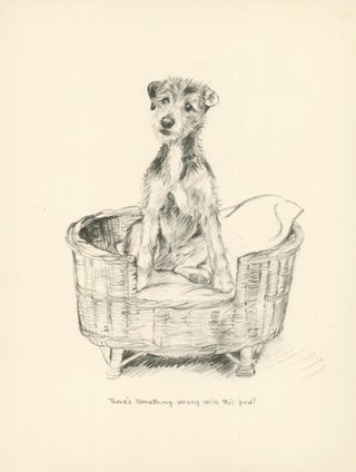 Item nr. 157345 Doggy bed. Reverse: German Shepherd. Just Dogs: Sketches in Pen & Pencil....