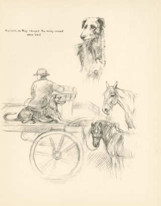 Item nr. 157347 Dog on a Horse Carriage. Just Dogs: Sketches in Pen & Pencil. Kathleen Frances...