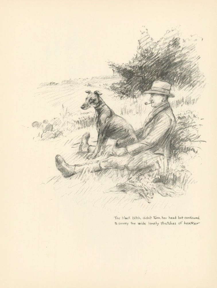Item nr. 157358 Gentleman and Dog. Reverse: Faith, Hope, and Charity. Just Dogs: Sketches in Pen & Pencil. Kathleen Frances Barker.