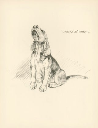 Beagle Puppies. Reverse: 'Chorister' Singing. Just Dogs: Sketches in Pen & Pencil.