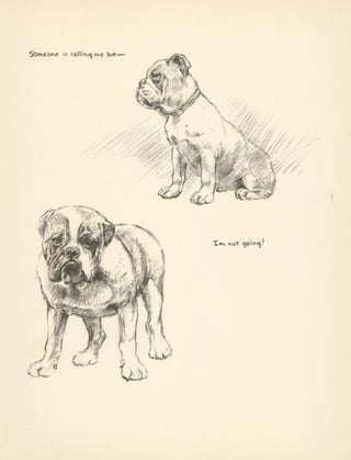 Beagle. Reverse: Bulldog. Just Dogs: Sketches in Pen & Pencil.