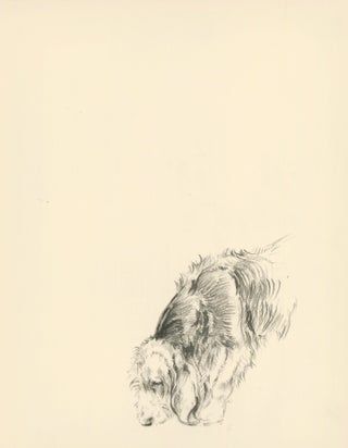 Three Terriers. Reverse: Hound. Just Dogs: Sketches in Pen & Pencil.
