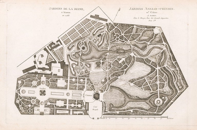 Item nr. 157387 Cahier 10, Plate 1. Jardins de la Reine a Trianon. George Louis Le Rouge.