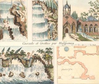 Item nr. 157397 Cahier 4, Plate 30. Cascade et Grottes par Halfpenny. Jardins Anglo-Chinois à la...