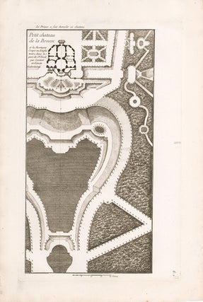 Item nr. 157422 Cahier 9, Plate 6. Petit chateau de la Brosse. Jardins Anglo-Chinois à la Mode....