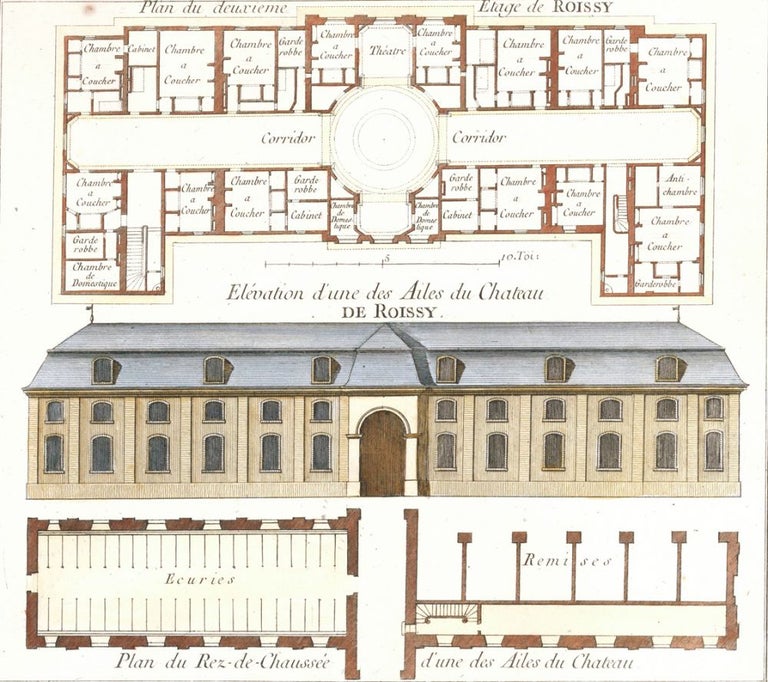 Item nr. 157468 Cahier 3, Plate 11. Plan du deuxieme Etage de Roissy. Les Jardins Anglo-Chinois à la Mode. Georges Louis Le Rouge.