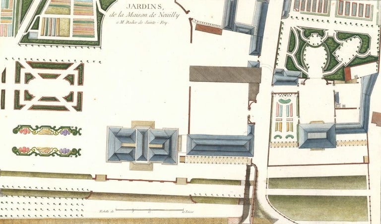 Item nr. 157473 Cahier 10, Plate 5. Jardins, de la Maison de Neuilly a M. Radix de Sainte-Foy. Jardins Anglo-Chinois à la Mode. George Louis Le Rouge.