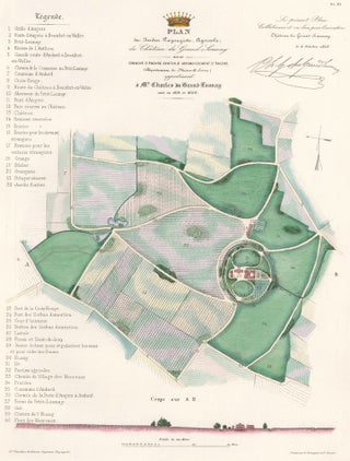 Item nr. 157589 Pl. 31. Plan du Jardin Paysagiste, Agricole, du Château du Grand-Launay. Les...