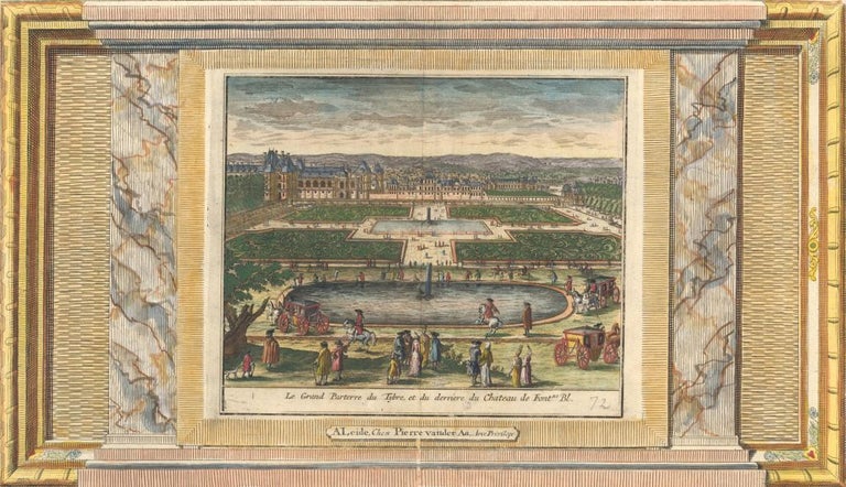 Item nr. 157658 Le Grand Parterre du Tybre, et du derriere du Chateau de Fontne. Bl. Pierre van der Aa, Pierre van der Aa.