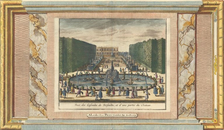 Item nr. 157687 Veue des Cascades de Versailles, et d'une partie du Chateau. Pierre van der Aa, Pierre van der Aa.
