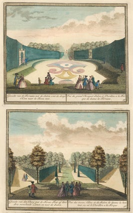 Item nr. 157829 Plates 47 & 48. Gezicht van de Termasse, met de Salon over de droge Kom naer de...