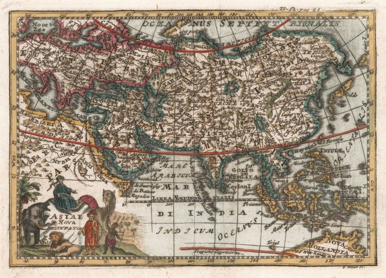Item nr. 158519 Asiae Nova Delineatio. Adam Friedrich Zurner, Johann Christoph Weigel.