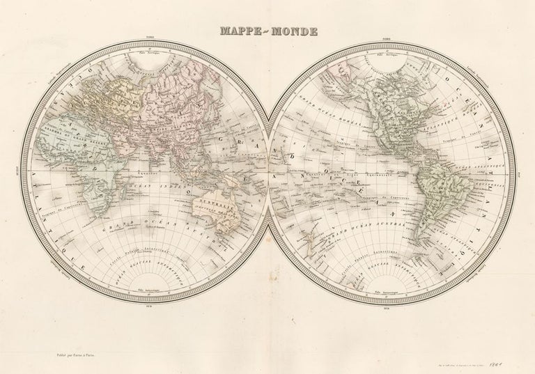 Item nr. 158521 Mappe-Monde. Atlas Universel De Geographie Ancienne Et Moderne. A. Vuilemin.