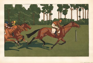Item nr. 158926 Pochoir Equestrian Scene No. 1. Charles Ancelin