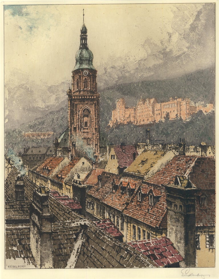 Item nr. 158934 Heidelberg, Rooftops, Germany. Josef Eidenberger.