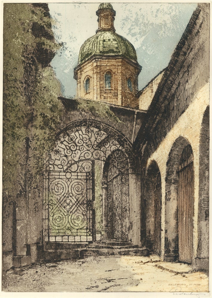 Item nr. 158938 Salzburg, St. Peter's Gate. Josef Eidenberger.