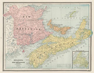 Item nr. 159024 Nova Scotia and New Brunswick, with Prince Edward Island and Newfoundland. Cram's...