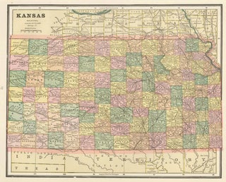 Item nr. 159027 Kansas. Cram's Unrivaled Atlas of the World. George Franklin Cram