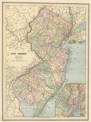 Item nr. 159032 New Jersey. Cram's Unrivaled Atlas of the World. George Franklin Cram