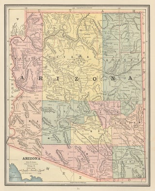 Item nr. 159035 Arizona. Cram's Unrivaled Atlas of the World. George Franklin Cram