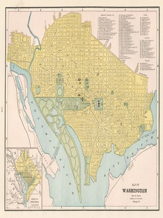 Item nr. 159043 Washington DC. Cram's Unrivaled Atlas of the World. George Franklin Cram