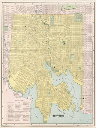 Item nr. 159044 Baltimore. Cram's Unrivaled Atlas of the World. George Franklin Cram