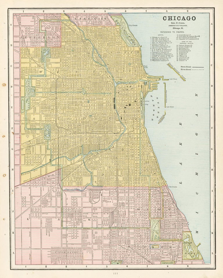 Item nr. 159046 Chicago. Cram's Unrivaled Atlas of the World. George Franklin Cram.