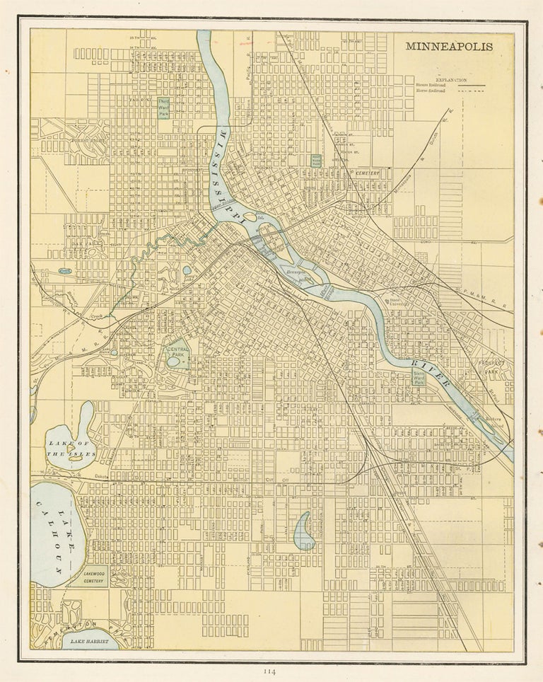 Item nr. 159048 Minneapolis. Cram's Unrivaled Atlas of the World. George Franklin Cram.