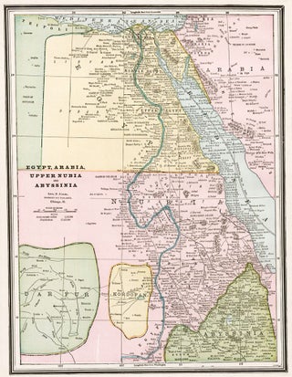 Item nr. 159085 Egypt, Arabia, Upper Nubia and Abyssinai. Cram's Unrivaled Atlas of the World....
