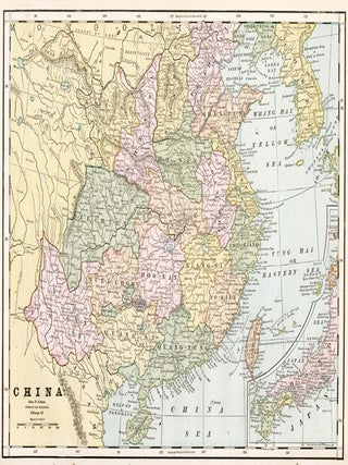 Item nr. 159086 China. Cram's Unrivaled Atlas of the World. George Franklin Cram