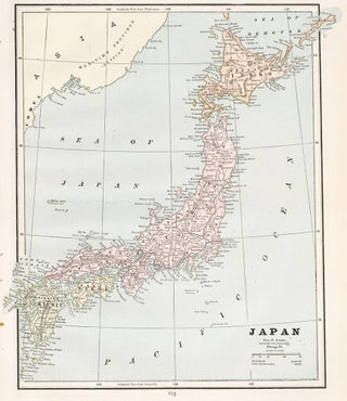 Item nr. 159090 Japan. Cram's Unrivaled Atlas of the World. George Franklin Cram