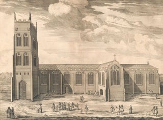 Item nr. 159446 The Cathedral Church of Bangor. Britannia Illustrata. Leonard Knyff