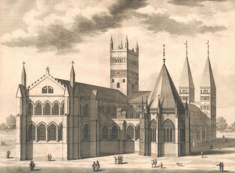 Item nr. 159447 The Collegiate Church of Southwell in Nottinghamshire. Britannia Illustrata. Leonard Knyff.