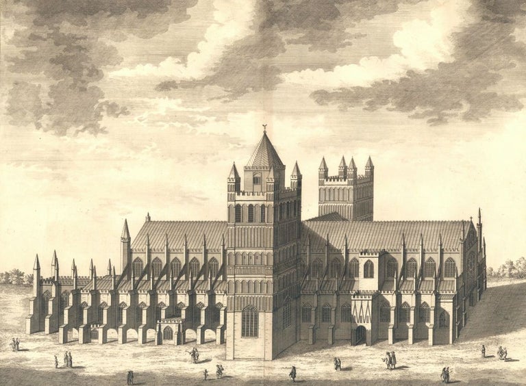 Item nr. 159448 The Cathedral Church of Exeter. Britannia Illustrata. Leonard Knyff.