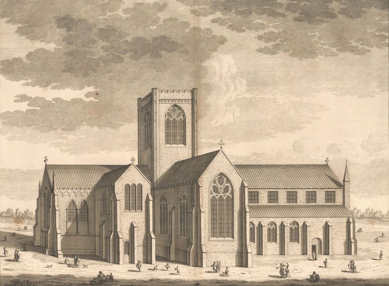 Item nr. 159454 The Cathedral Church of St. Asaph. Britannia Illustrata. Leonard Knyff.