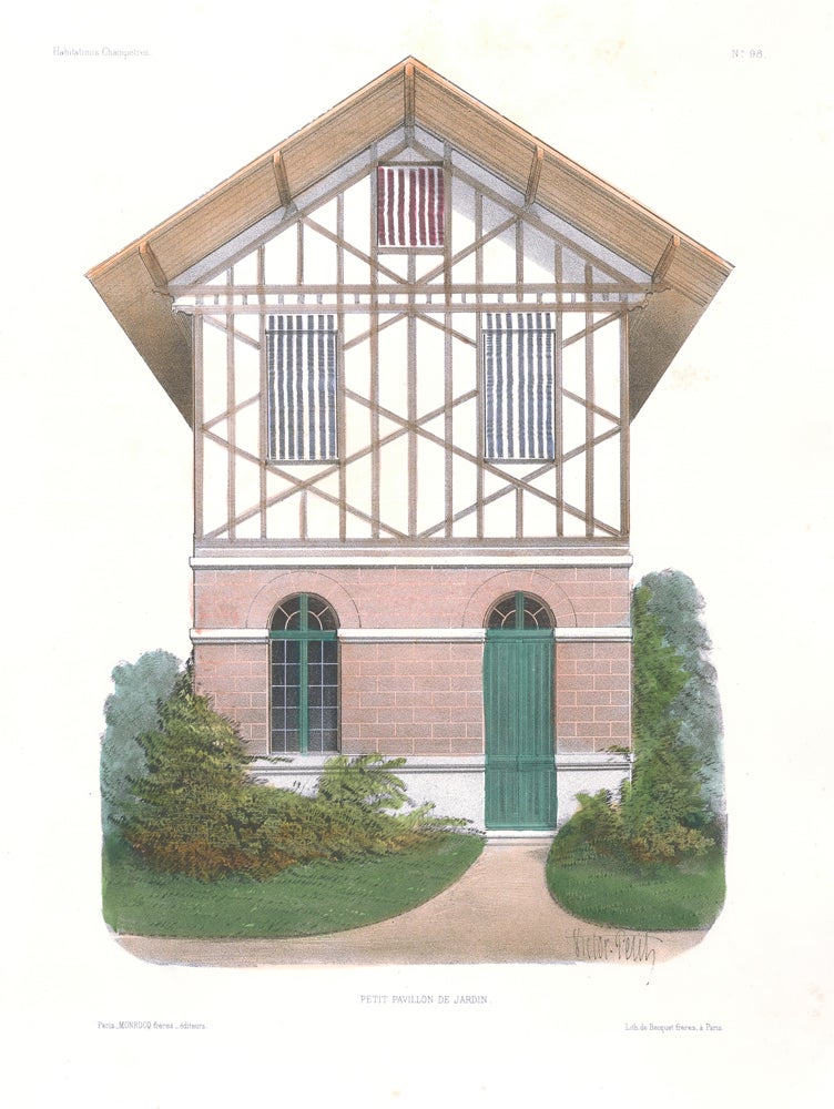 Item nr. 159563 Petit Pavillon de Jardin. Habitations Champetres. Victor Petit.