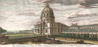Item nr. 159611 Vue du Frontispice du Dome de l'Eglise, et d'une Partie des Batiments de L'Hotel...